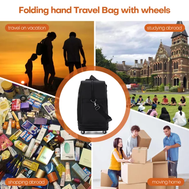 32" 42" 3-layer Expandable Rolling Wheeled Duffle Bag Luggage Spinner Suitcase 11