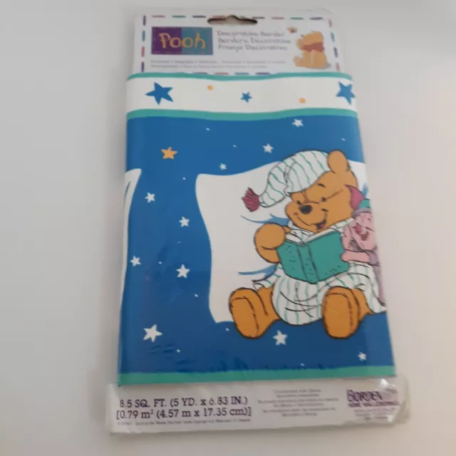 Winnie the Pooh Piglet Wallpaper Border Night Time PJs 6 7/8 in x 5 yds WFP4177