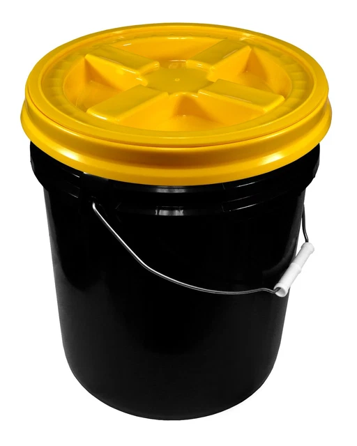 5 GALLON BLACK Bucket with Gamma Seal Lid 35.00 PicClick