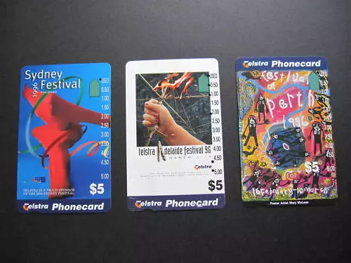 Australia Telstra Phonecard City Festivals Series 1996