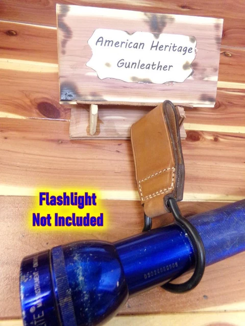 #301 SAFARILAND Leather 1 7" Diameter Flashlight Ring fits Mag Light or D Cell