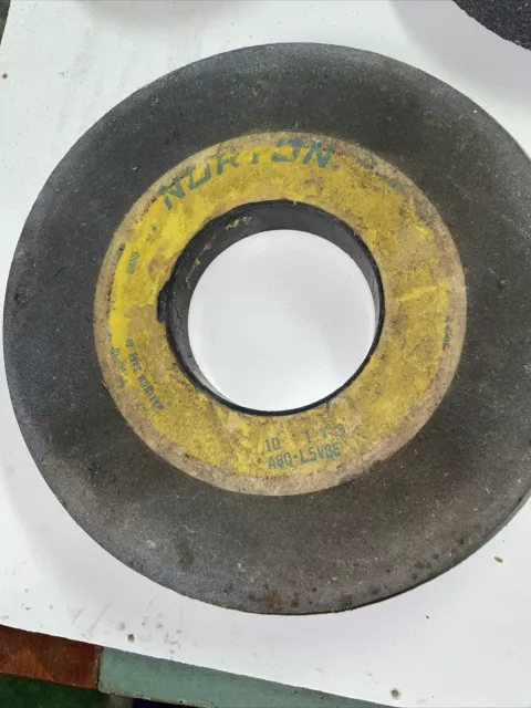 Norton Grinding Wheel A80-L5VBE 10 x 1/2 x 3 2485RPM -New No Box