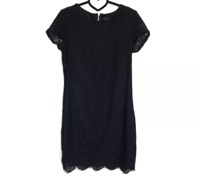 Laundry By Shelli Segal Black Lace Mini Shift Dress Size 4