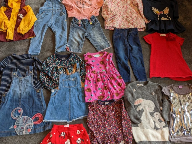 🛍️ Toddler Girls Clothes Bundle Size 18-24mths,17items,ZARA,NEXT, MOTHER CARE