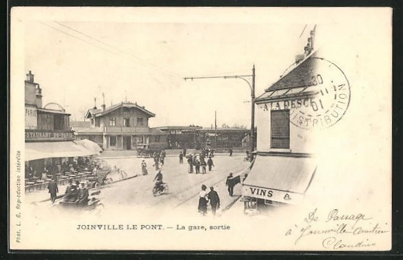 CPA Joinville-Le Pont, La Gare, exit 1901