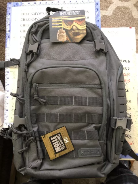 NWT HIGHLAND TACTICAL ROGER II Tactical Backpack Bag MOBILE WEBBING 49 LT GREY 79.99 PicClick
