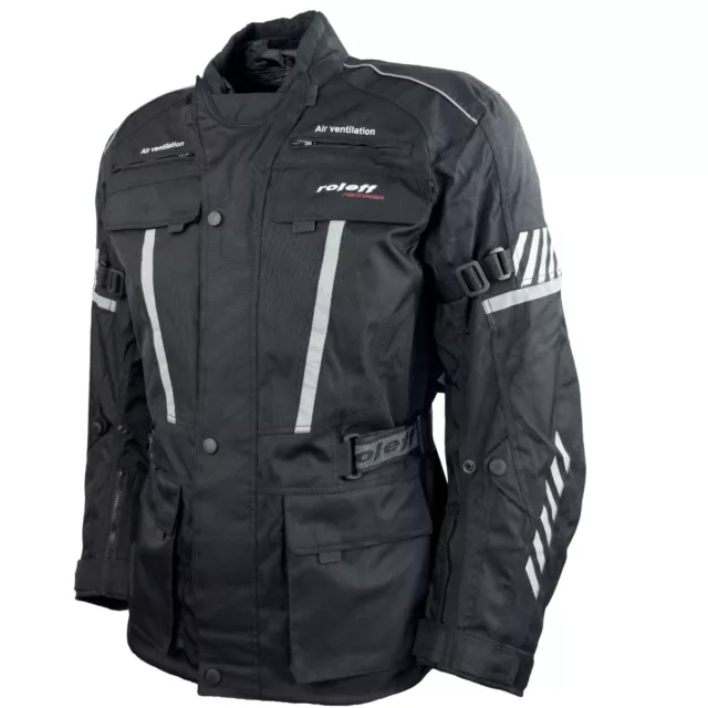 Blouson de moto en textile pour hommes avec protecteurs et imperméable