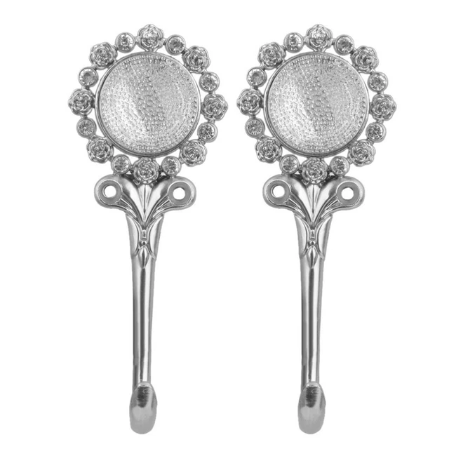 2 Pcs Drapery Curtain Holdbacks Wall Tassel Hook Hooks Lace
