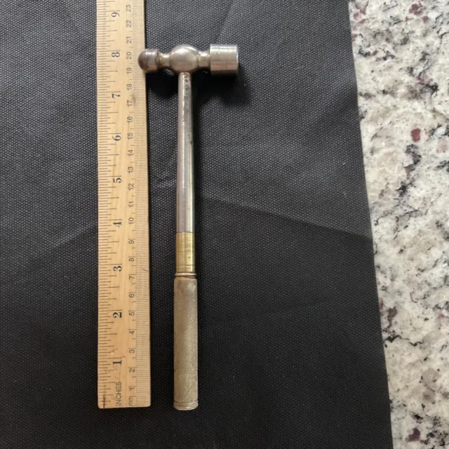 Vintage Small Jewelers Machinist Ball Peen Hammer Brass Screw Drivers 8”
