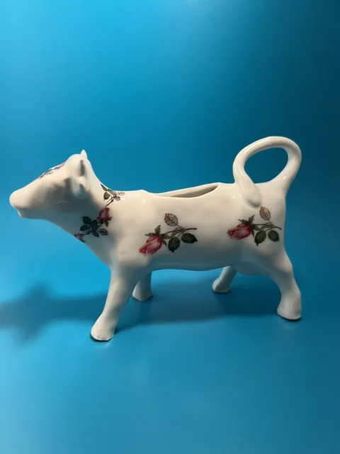 Vintage Porcelain Floral Cow Creamer, Made In France