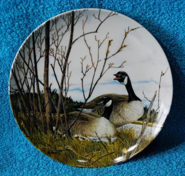 Vintage Collectors Plate 1986 Nesting Wings Upon The Wind Geese by Donald Pentz