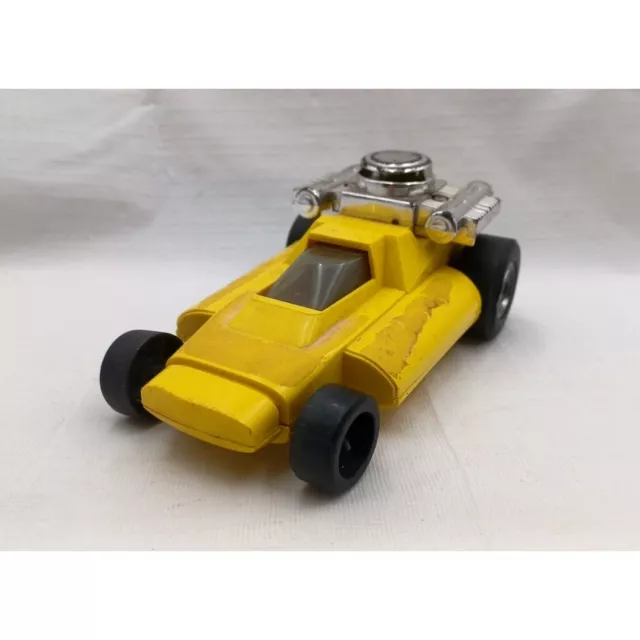 Vintage Remco Industries Road Devils Friction Car Yellow Untested
