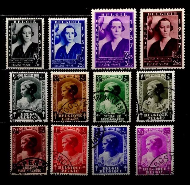 Belgium: 1937 Classic Era Stamps Used Sound Briefmarken Gestempelt