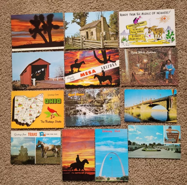 Vintage Unused Collectible Postcards Lot Of 13