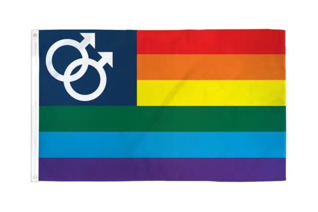 Double Mars Rainbow Flag Gay Pride Lesbian LGBT 3x5 Polyester