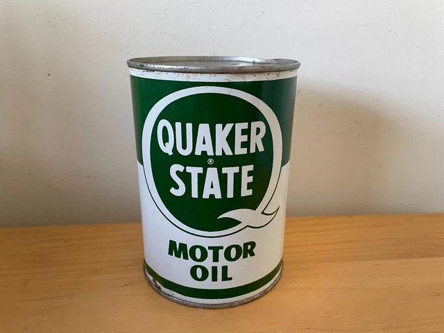 Rare New NOS Vintage Quaker State Motor Oil 1 Quart Can (SAE 20-20W) USA Made