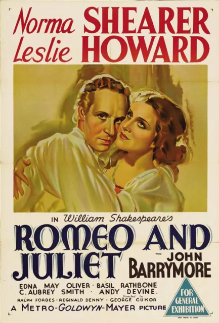 Romeo & Juliet Norma Shearer 2 vintage movie posters