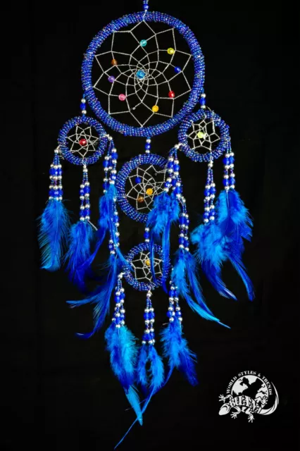 dc bead 12 tri -- / Traumfänger 12 cm x 45 cm Dreamcatcher mit Beads Indianer