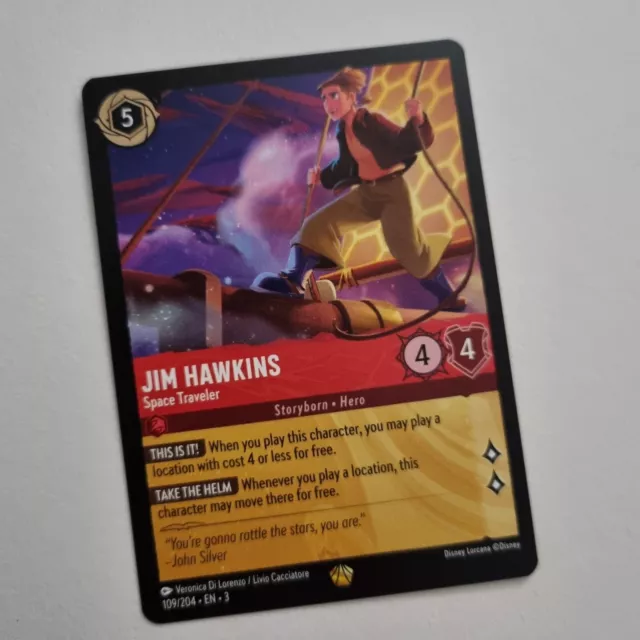 Jim Hawkins - Space Traveler 109/204 Legendary -Disney Lorcana Not Foil