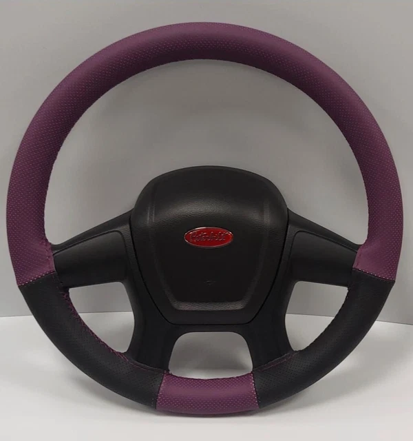 18& DIY GENUINE Leather SEMITRUCK Steering Wheel Cover,PETERBILT,KW,FL