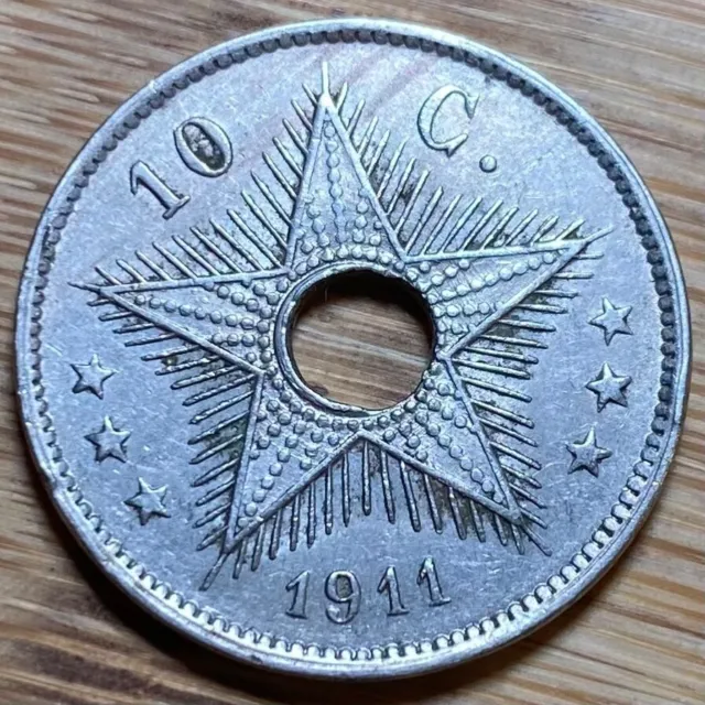 Piece De 10 Centimes Congo Belge 1911 (1206)