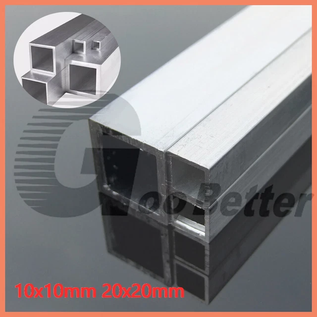 ALUMINIUM SQUARE TUBE Box Section Tube Multiple Sizes Lengths 100mm