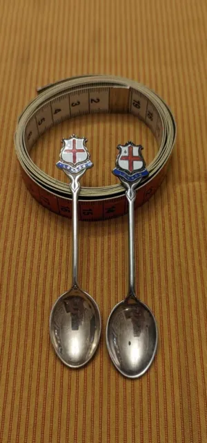 Sterling Silver & Enamel 1970 London England Souvenir Spoon Turner & Simpson