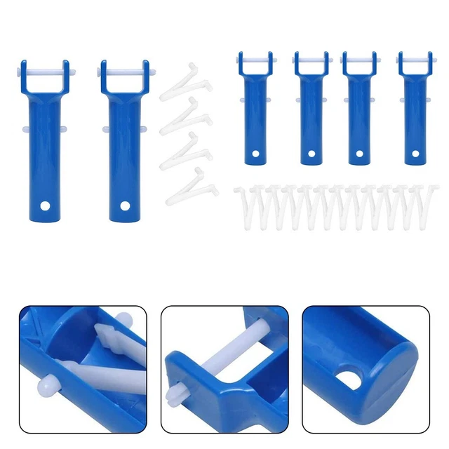 Swimming Pool Spa Vacuum Head Handle Replacement Spa Pole Connector with V-Clips