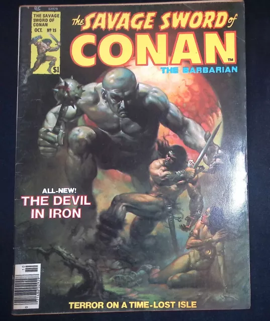 The Savage Sword Of Conan The Barbarian #15 Curtis Magazine F