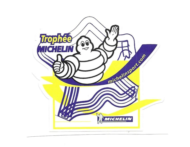 Rare / Autocollant - Michelin : Bibendum Pneu France Tyre Trophee Logo Stickers