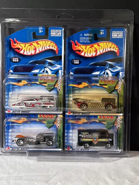 Hot Wheels GRAVE RAVE SERIES COMPLETE 4 CARS WITH CASE