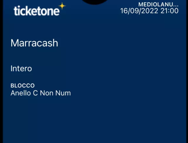Biglietto Marracash Forum Assago 16 Settembre 2022