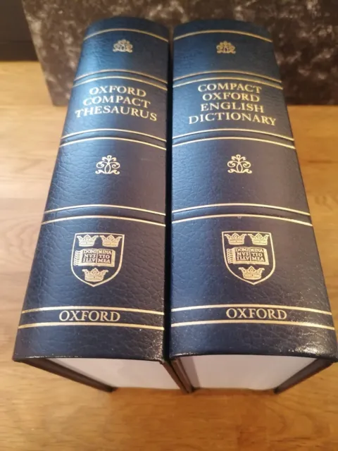 2x Compact Oxford English Dictionary & Thesaurus Third Edition Revised Hardback