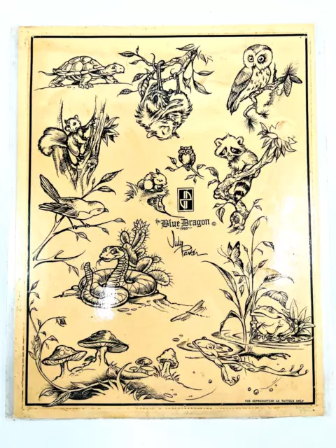Flash de colección Tattoo Shop #16 años 90 dragón azul Judy Parker murciélago serpiente hongos