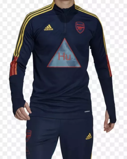 Top da allenamento Adidas Arsenal Human Race maniche lunghe piccolo Pharrel 2020/21 nuovo con etichette 2