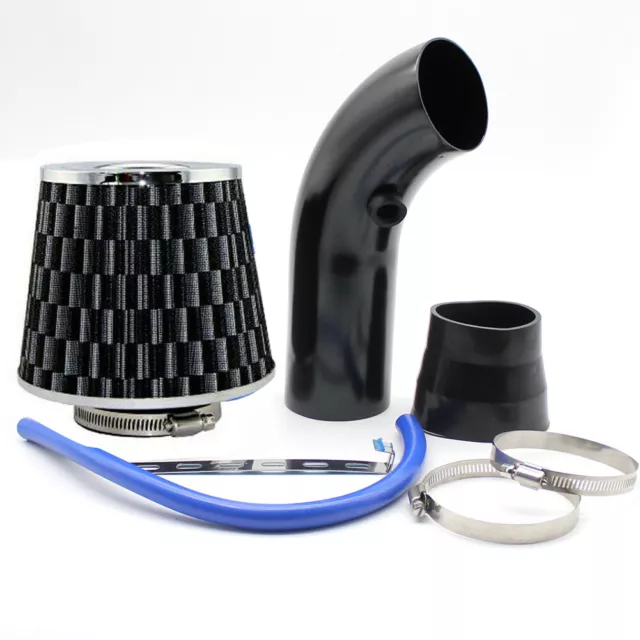 Carbon Fiber 3" Car Cold Air Intake Filter Induction Pipe Power Flow Hose System