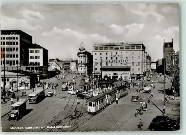 39393764 - 8000 Muenchen Karlsplatz mit Hotel Koenigshof Omnibus Strassenbahn