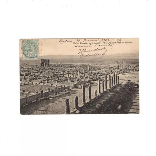 AK Ansichtskarte Batna / Algerien / Ruines Romaines de Timgad - 1906