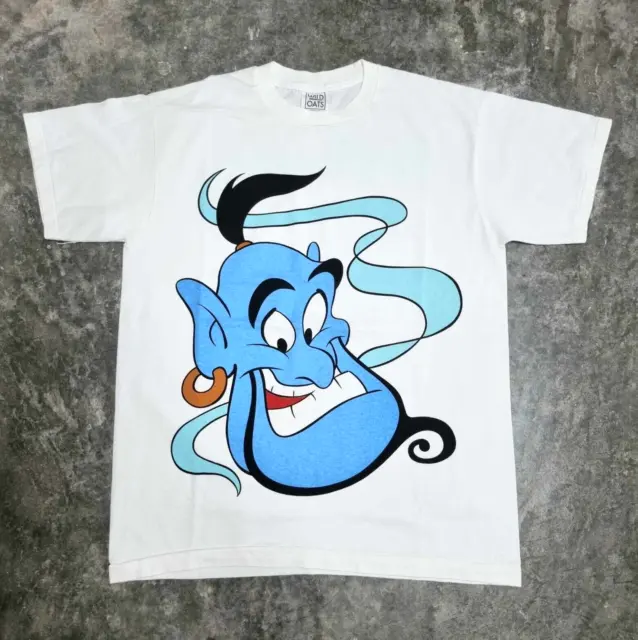 Vintage Aladdin Shirt L Genie Lamp Movie Cartoon Network Walt Disney Reprint Kid