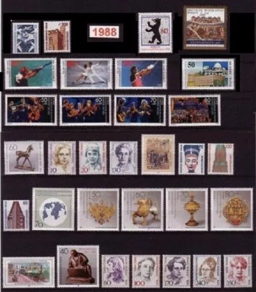 BERLIN (Allemagne) MNH 1988 Année complète - Nuef – 32 timbres ***