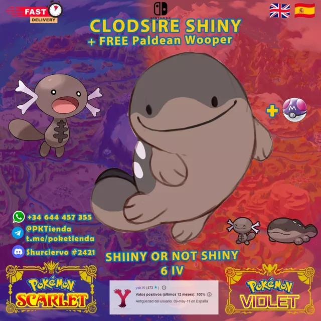 REGALO INICIALES DE PALDEA + Toedscool SHINYS 6IVS - GRATIS - POKEMON  ESCARLATA & POKEMON PURPURA 