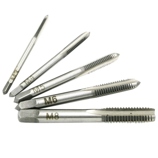 Hot Diameter 3mm-8mm Hand Screw Thread Hole Metric Plug Straight Flute Tap Set