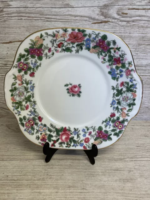 Crown Staffordshire Thousand Flowers Sandwich Cake Plate Bone China