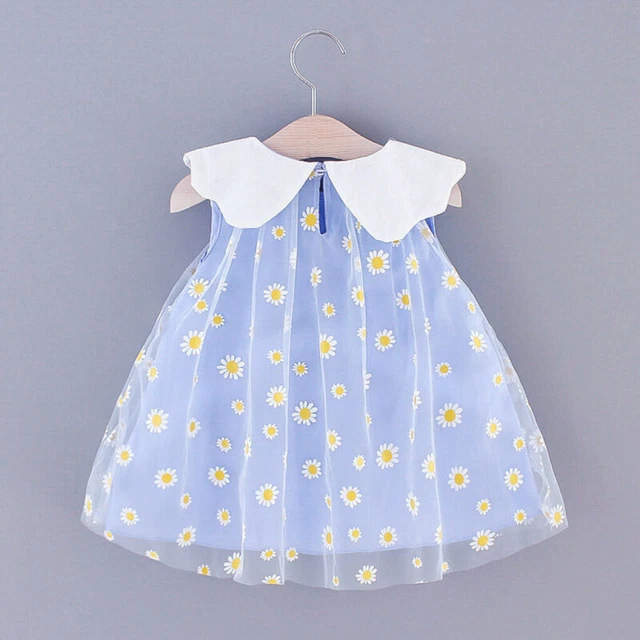 Toddler Baby Girls Ruffle Princess Dress Sleeveless Kids Summer Floral Bow Skirt 5
