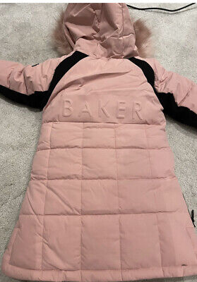 Cappotto Ted Baker bambina età 12-18 mesi parka rosa nuovo cappuccio soffice nuovo bello