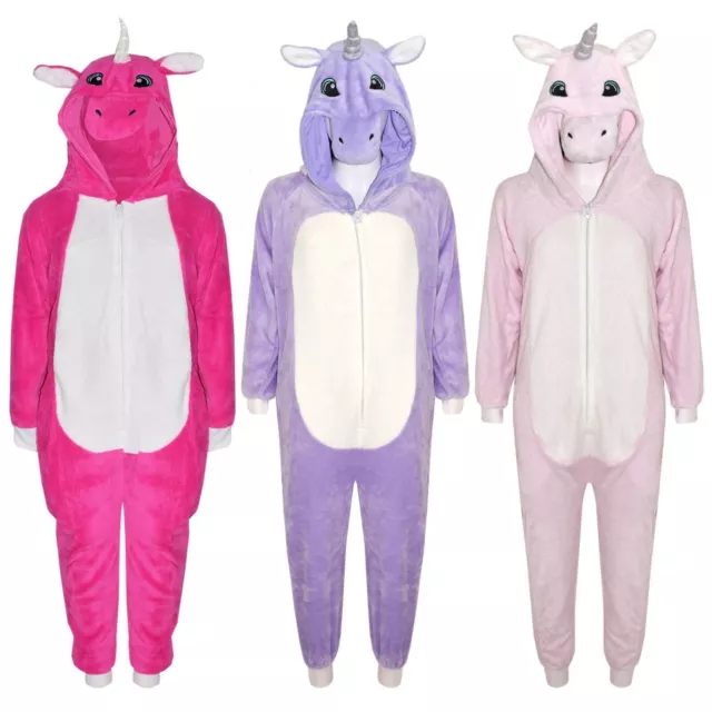 Kids A2Z Onesie One Piece Extra Soft Unicorn Pyjama Sleepsuit Costume Girls Boys