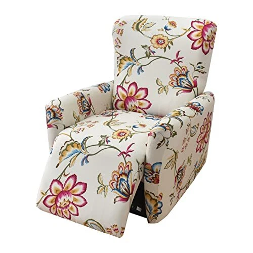 Recliner Slipcovers Stretch Printed Sofa Cover 4-Piece Lazy Boy Chair Covers ...