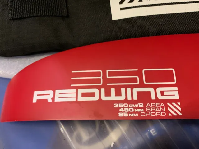 Severne Hydrofoil Division 350 Redwing Stab And 1400 Redwing Wing windsurfing.