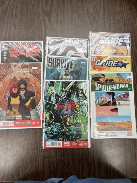 Huge Lot Of 8 Comic Books Marvel Dc- Gi Joe -Star Wars- Spider-Women