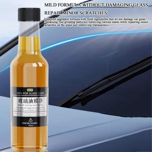 150ml Oil Film Remover for Glass,Car Glass Oil Film Remover, Car Windshield Oil